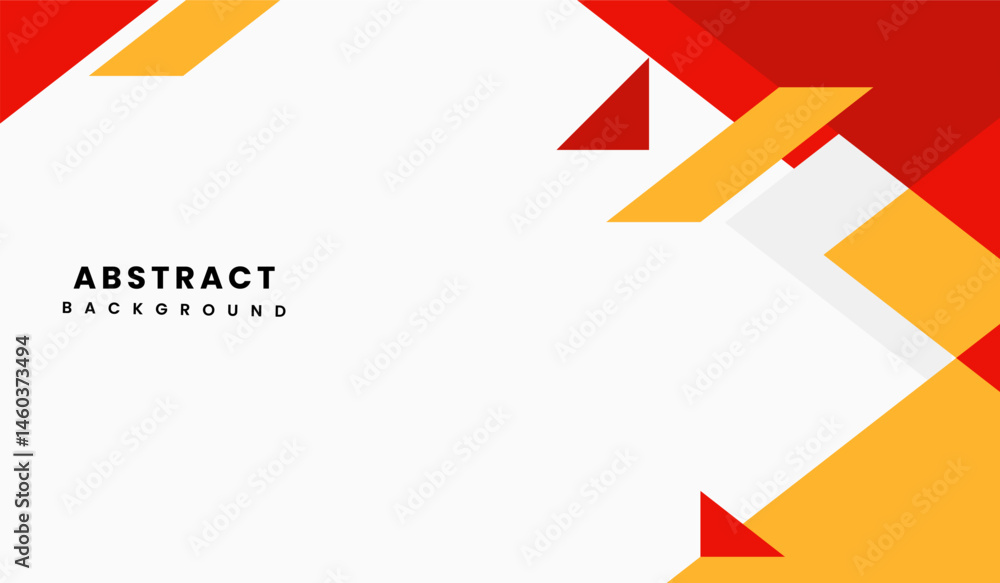 Red and yellow abstract geometric background vector illustration