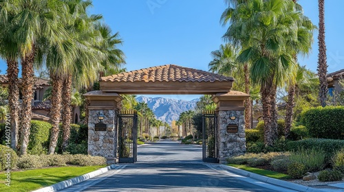 Luxury gated community entrance (1)