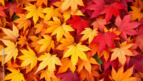 Pile of autumn maple colored leaves isolated. Fall leaves cut out, dramatic atmosphere. with white shades