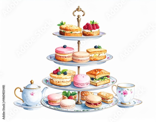 Elegant Tea Party Dessert Display