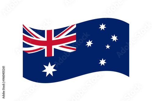 Flag of Australia. Australia wavy flag digital vector illustration.