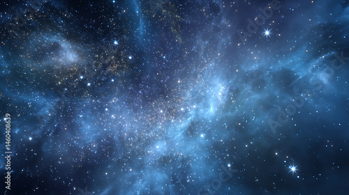 Fototapeta Naklejka Na Ścianę i Meble -  Ultramarine galaxy of stars outer space textures with sparkly