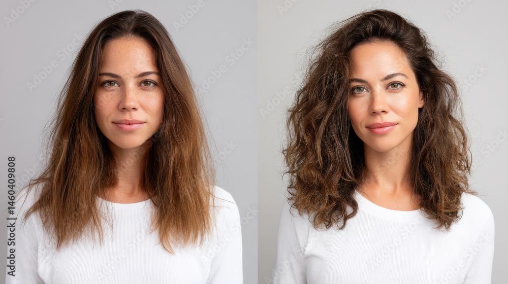 Hair hydration transformation: before and after comparison for enhanced hair health Hair hydration transformation: before and after comparison for enhanced hair health