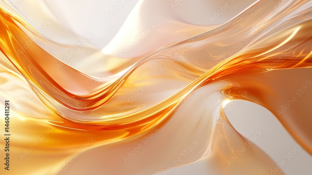 Obraz premium Abstract flowing liquid design with warm tones.