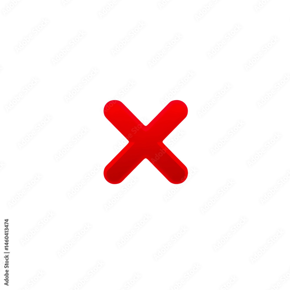Obraz premium Red cross mark symbol on a black background.