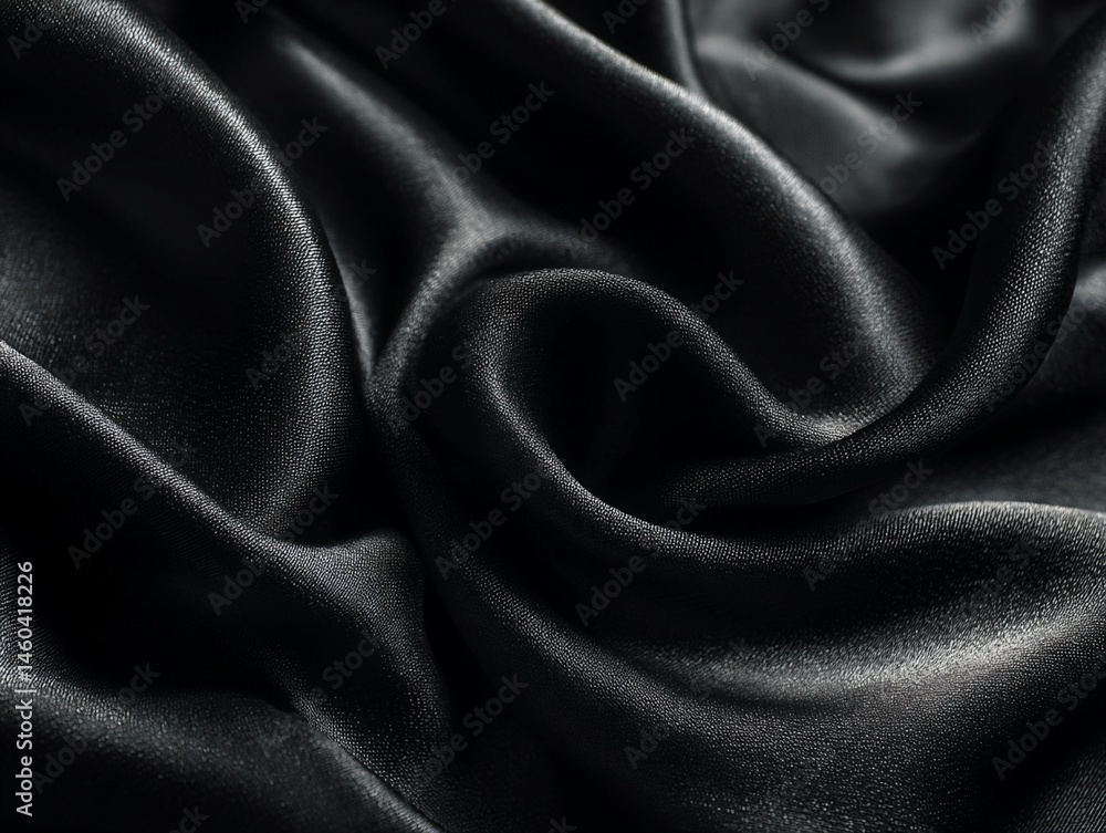 Obraz premium Draped Black Fabric Texture