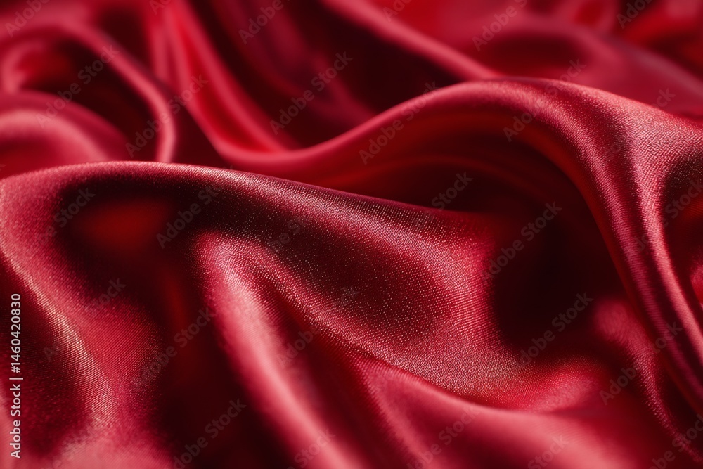 Obraz premium Draped Crimson Satin Fabric Texture