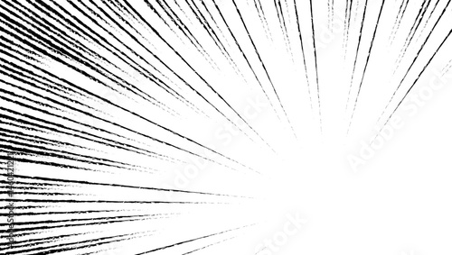 集中線の背景、漫画表現、フレーム、手書き風の線