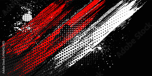 Black white and red grunge texture background