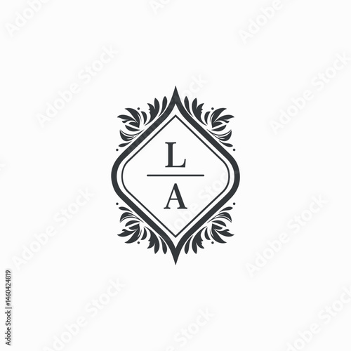 Free Download LA Initials Wedding Logo Vector Art  Icons  and Graphics - GFXLoad