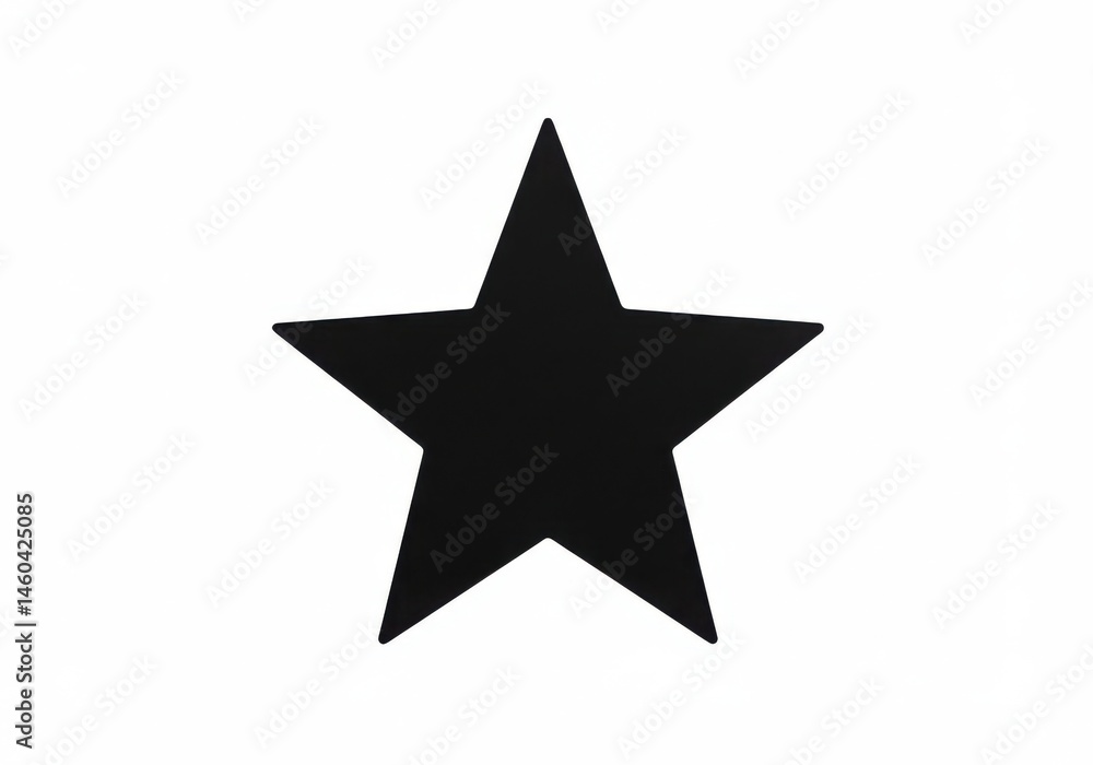Graphic of a solid dark star isolated on white background Graphic of a solid dark star isolated on white background