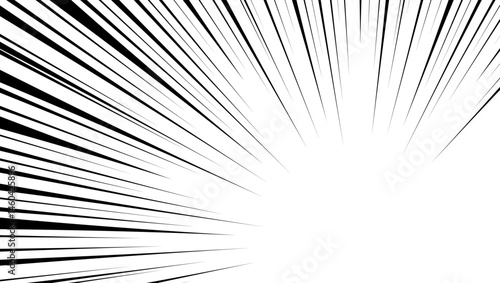 集中線の背景、漫画表現、フレーム