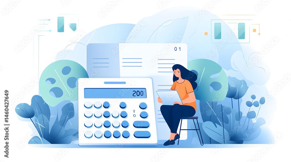 Minimalistic Mathematical Cartoon Vector Illustration for Education and Infographics Minimalistic Mathematical Cartoon Vector Illustration for Education and Infographics