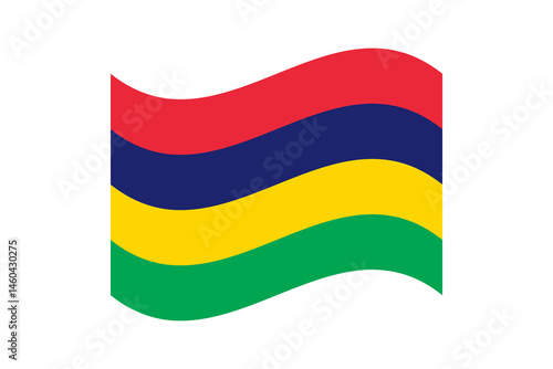 Free Download Flag of Mauritius. Mauritius wavy flag digital vector illustration. Fluttering flag. - GFXLoad