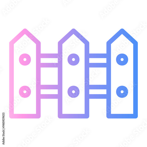 boundary Line Gradient Icon