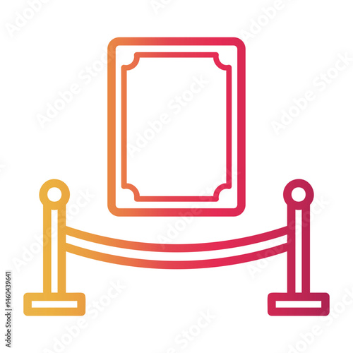 boundary Line Gradient Icon
