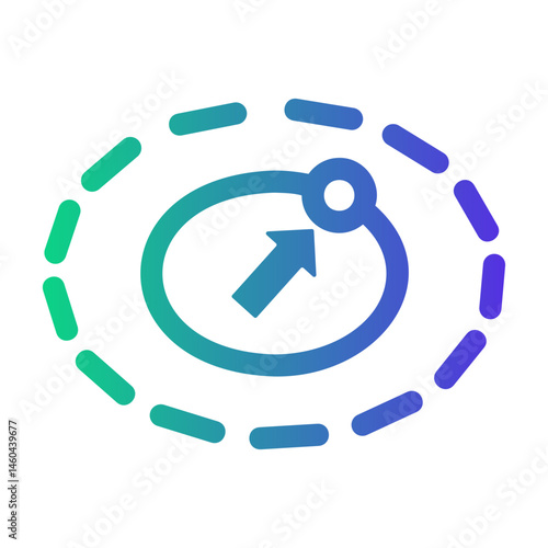 boundary Line Gradient Icon
