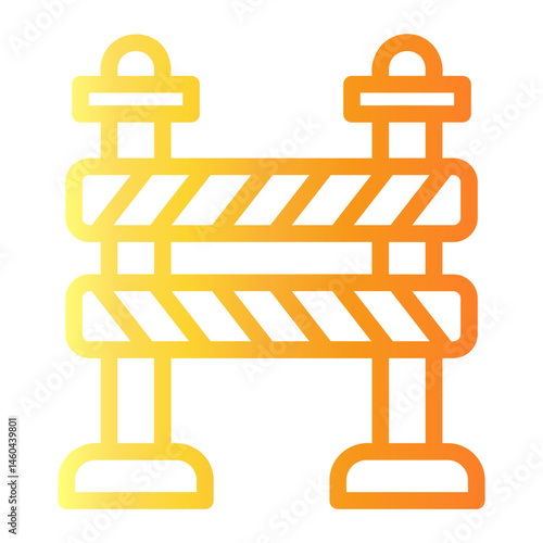 boundary Line Gradient Icon