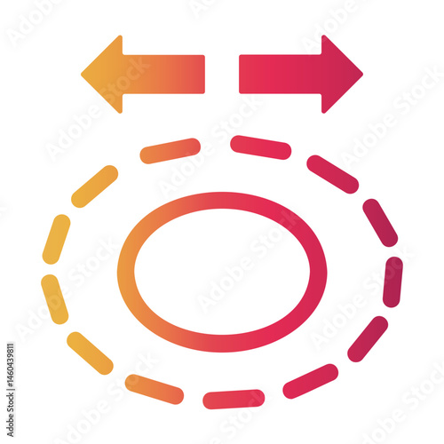 boundary Line Gradient Icon