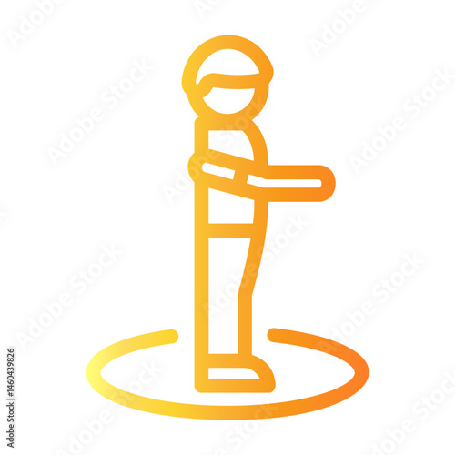 boundary Line Gradient Icon