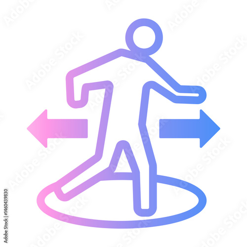 boundary Line Gradient Icon