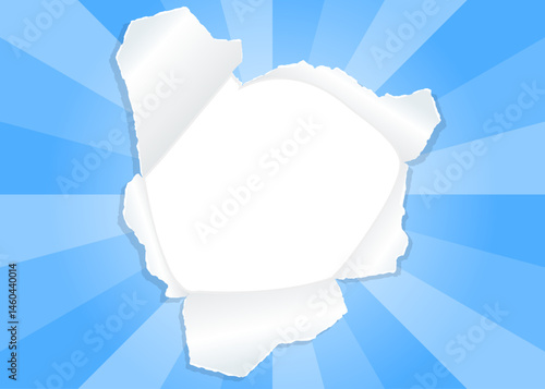 サンバーストと穴の空いた紙の背景素材、フレーム