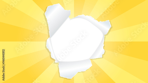 サンバーストと穴の空いた紙の背景素材、フレーム