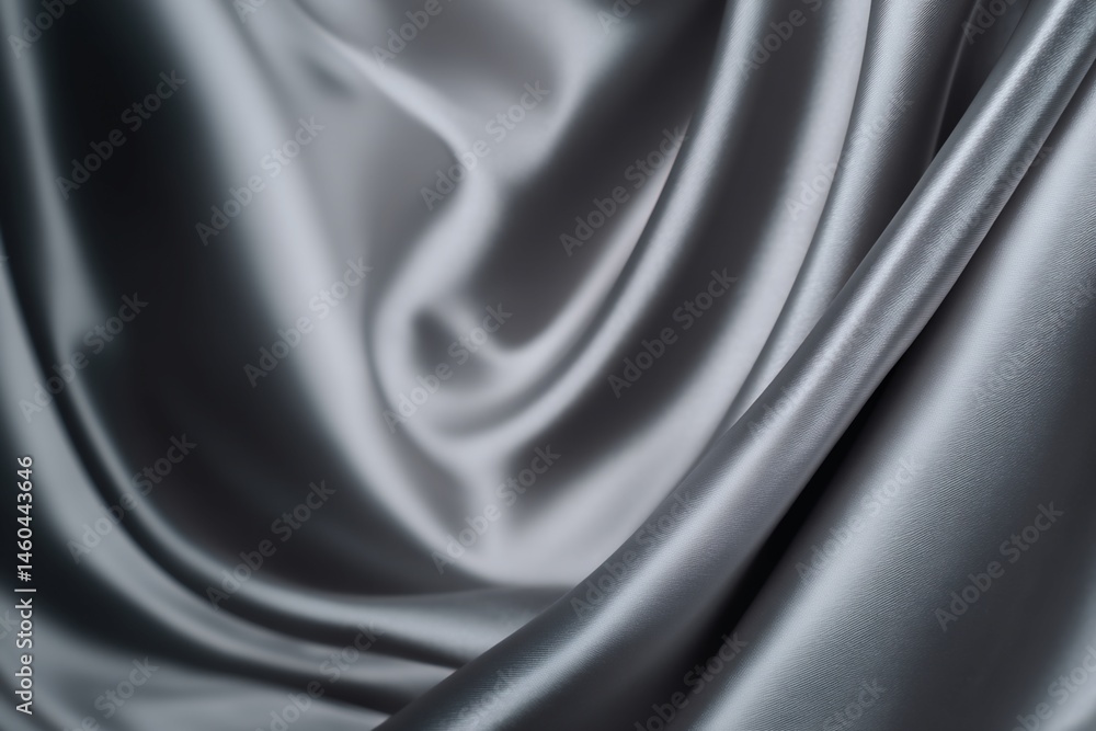 Obraz premium Silver Fabric Drape with Texture and Sheen
