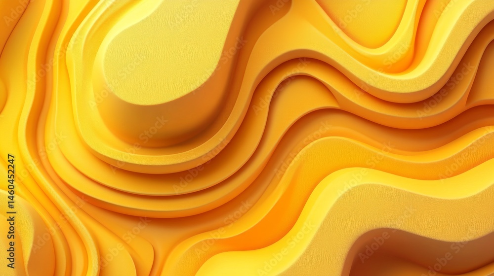 Abstract Yellow 3D Wave Design yellow gradient background Abstract Yellow 3D Wave Design yellow gradient background