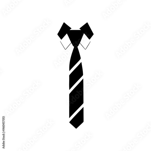 Stylized necktie illustration presenting formalwear fashion icon for occasions