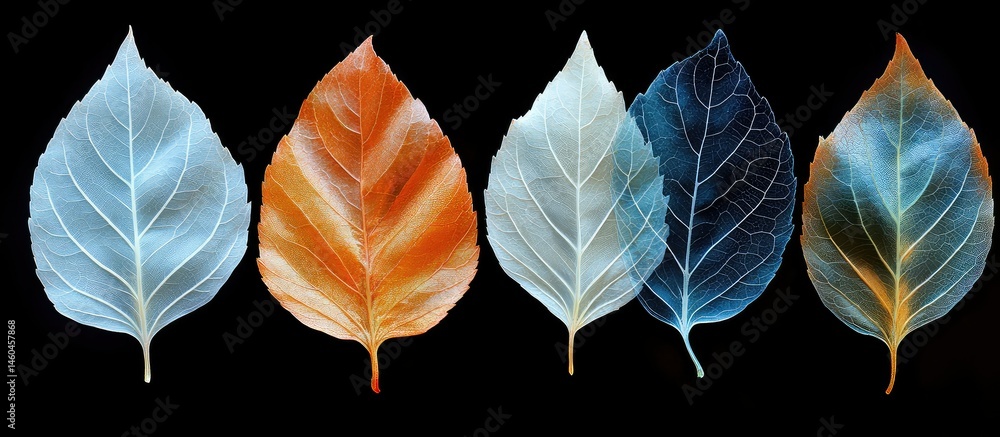 Fototapeta premium Colorful Autumn Leaves Series.