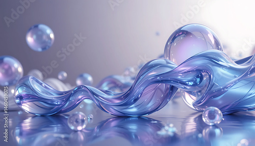Dreamy Liquid Spheres with Reflective Pastels