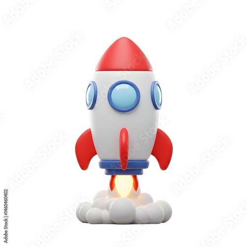 Rocket 3d illustration