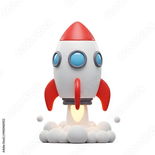 Rocket 3d illustration