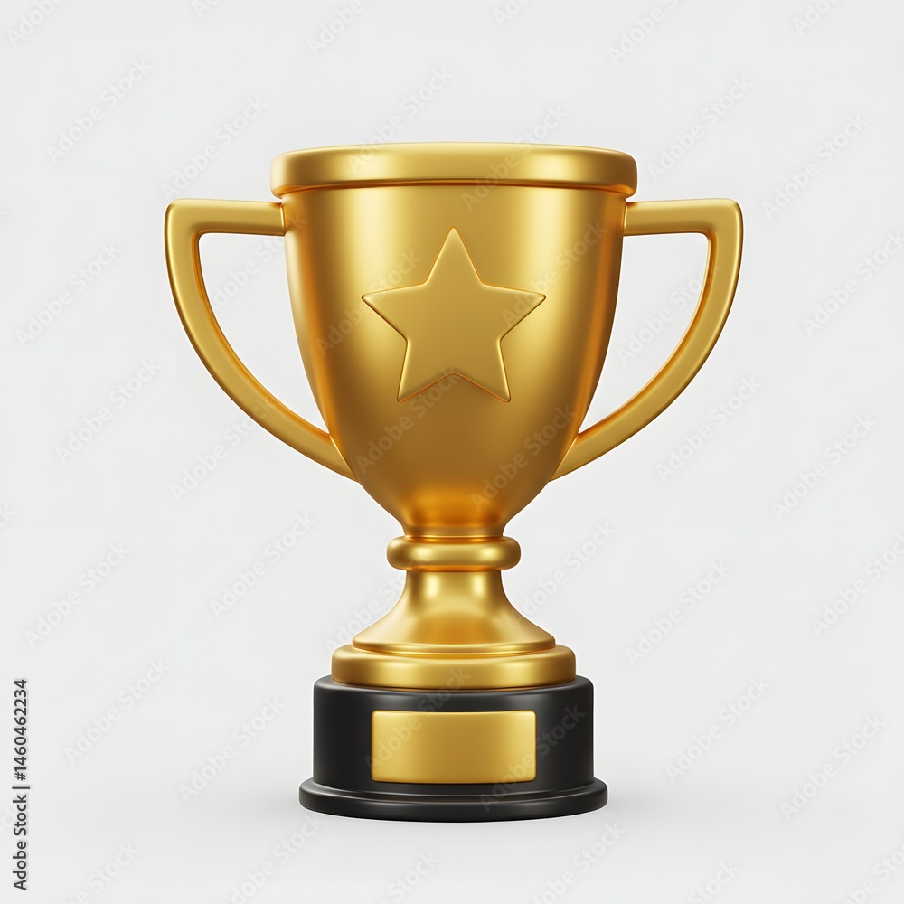 Gold Trophy award 3d illustration Gold Trophy award 3d illustration