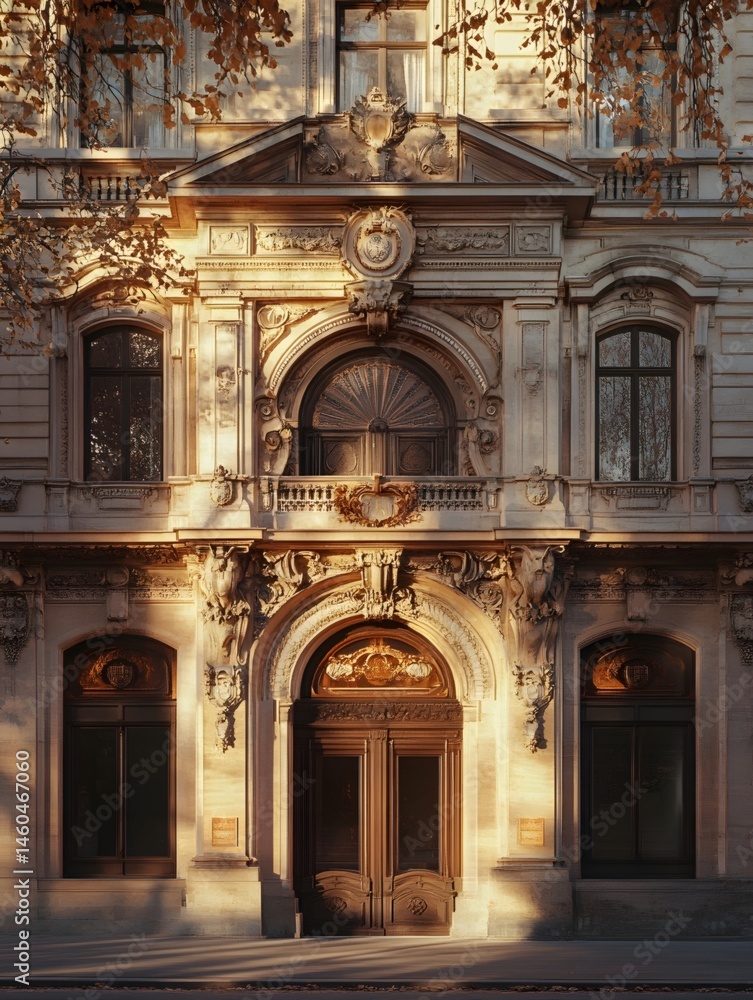 Obraz premium The magnificent theater building under the sunshine