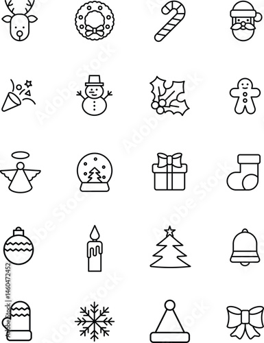 Christmas icon set