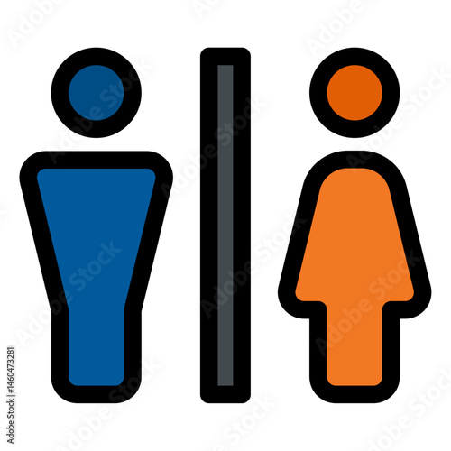 man and woman toilet sign icon
