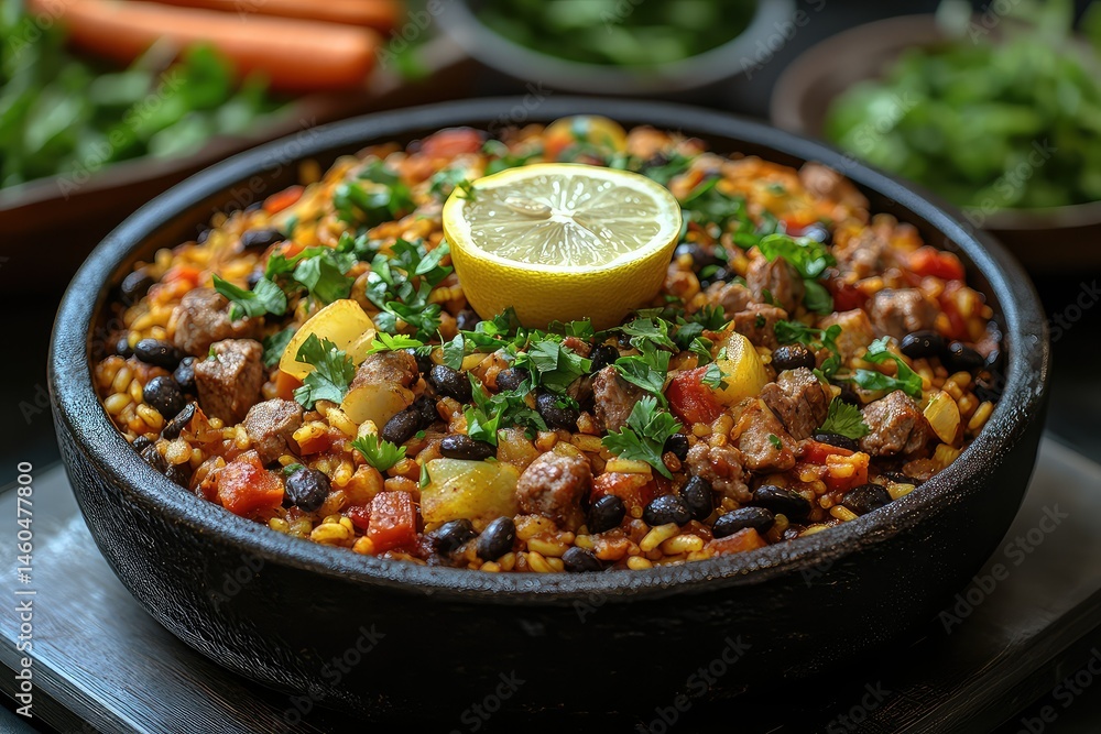 Delicious Paella with Lemon. Delicious Paella with Lemon.