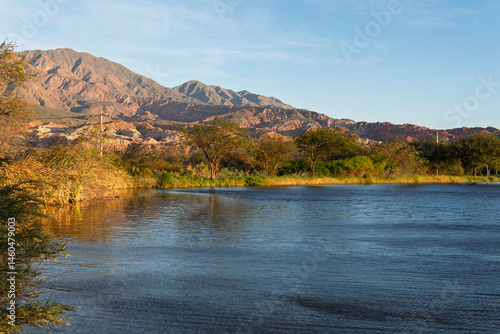 autumn landscape with lake