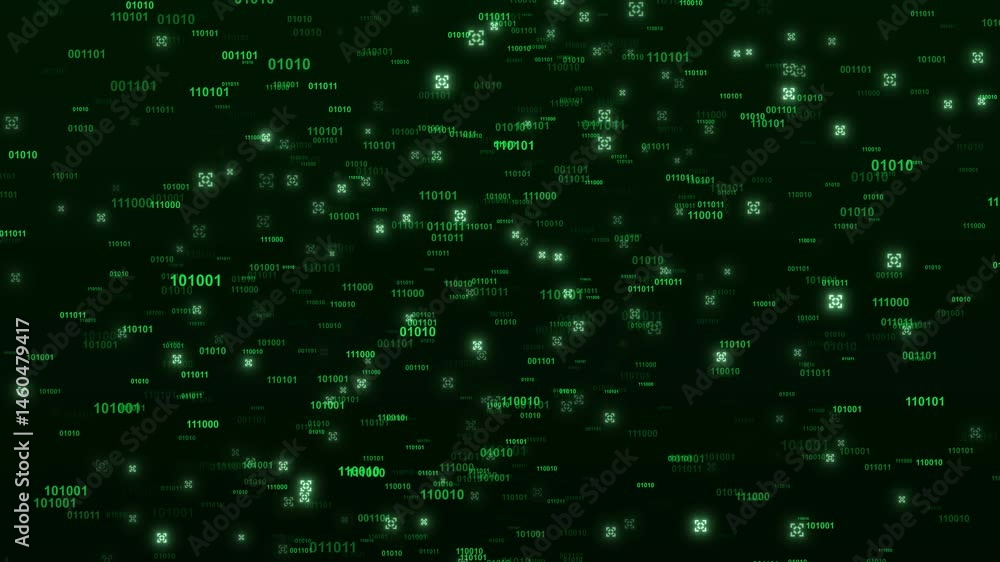 Digital Binary Matrix Code Number, Digital Binary Number Flying Through Animation Digital Binary Matrix Code Number, Digital Binary Number Flying Through Animation