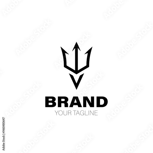 Free Download Trident Logo. Trident Logo Design. Trident Logo Brand. Trident Logo Vector Design Isolated on White Background - GFXLoad
