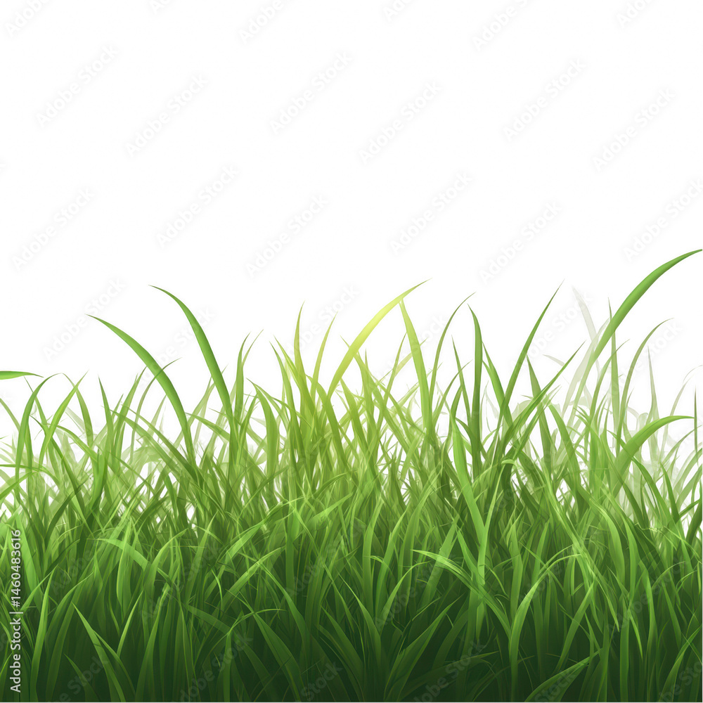 Vibrant green grass blades isolated on leaf lawn lush plant field fresh on transparent background Vibrant green grass blades isolated on leaf lawn lush plant field fresh on transparent background
