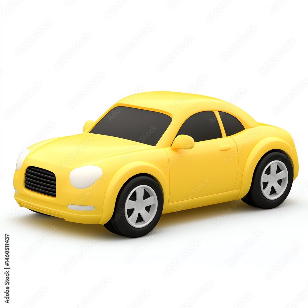 Sleek Yellow Coupe A Vibrant 3D Car Icon Design, Perfect for Applications and Websites Sleek Yellow Coupe A Vibrant 3D Car Icon Design, Perfect for Applications and Websites