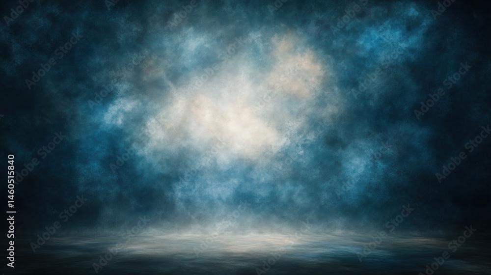 Obraz premium Dramatic, smoky stage backdrop with soft, diffused light.