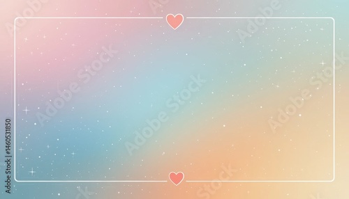Colorful heart-themed background digital design abstract imagery soft pastel environment aesthetic viewpoint love concept for creative projects