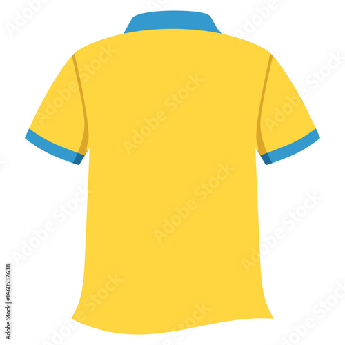 back view yellow summer shirt
