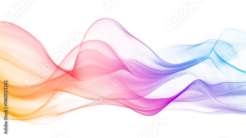 Abstract Flowing Gradient Wave in Rainbow Colors