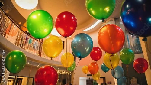 Wallpaper Mural The colorful balloon floated gently in the sky, bringing joy to the children below. Torontodigital.ca