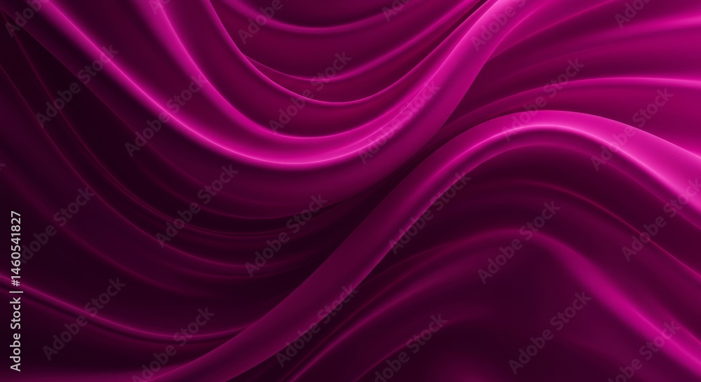 Obraz premium Intricate curves of deep crimson fabric.